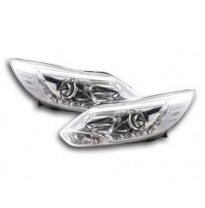 Faros Luz Diurna Set Ford Focus 3 Bj. 2010- Cromado Fk Automotive