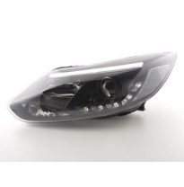 Faros Luz Diurna Set Ford Focus 3 Bj. 2010- Negro Fk Automotive