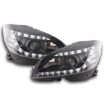 Faros Xenon Daylight Set Mercedes C-Klasse Typ 204 Bj. 07-10 Negro Fk Automotive