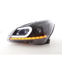 Faros Luz Diurna Mercedes C-Klasse W204 Bj. 11-14 Negro Fk Automotive