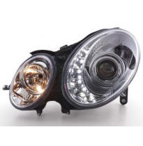 Faros Delanteros Luz Diurna Set Mercedes-Benz Clase E 211  02-06 Cromado Fk Automotive