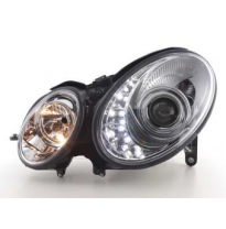 Faros Delanteros Luz Diurna Set Mercedes-Benz Clase E 211  06-09 Cromado Fk Automotive