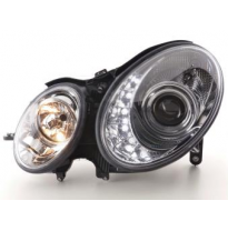Faros Delanteros Luz Diurna Set Mercedes-Benz Clase E Modelo W211  06-08, Cromado Fk Automotive