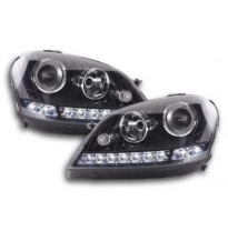 Faros Delanteros Luz Diurna Set Mercedes Benz M-Klasse Modelo W164  05-08 Negro Fk Automotive