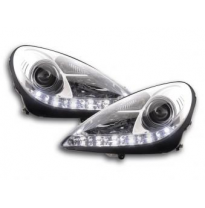 Faros Delanteros Luz Diurna Set Mercedes Benz Slk R171  04-11 Cromado Fk Automotive