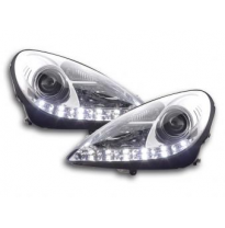 Faros Delanteros Luz Diurna Set Mercedes Benz Slk R171  04-11 Cromado Fk Automotive
