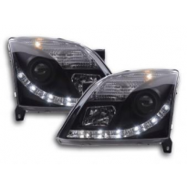 Faros Delanteros Luz Diurna Set Opel Vectra C  02-05 Negro Fk Automotive