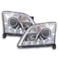 Faros Luz Diurna Set Con R87 Opel Vectra C Bj. 2002-2005 Cromado Fk Automotive