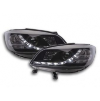 Faros Delanteros Luz Diurna Set Opel Zafira Modelo a  99-04 Negro Fk Automotive