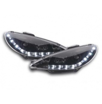 Faros Delanteros Luz Diurna Set Luz Diurna Peugeot 206 Modelo S16  98- Negro Fk Automotive