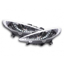 Faros Delanteros Luz Diurna Set Luz Diurna Peugeot 207  06- Cromado Fk Automotive