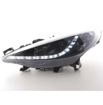 Faros Delanteros Luz Diurna Set Luz Diurna Peugeot 207  06- Negro Fk Automotive