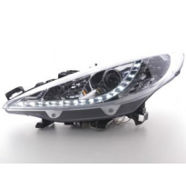 Faros Delanteros Luz Diurna Set Luz Diurna Peugeot 207  06- Cromado Fk Automotive