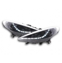 Faros Delanteros Luz Diurna Set Luz Diurna Peugeot 207  2006-  Negro R87 Fk Automotive