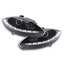 Faros Delanteros Luz Diurna Set Luz Diurna Seat Leon Modelo 1p / Altea/Toledo Modelo 5p  05- Negro Fk Automotive