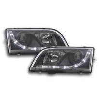 Faros Delanteros Luz Diurna Set Skoda Octavia Modelo 1z  04-08 Negro Fk Automotive