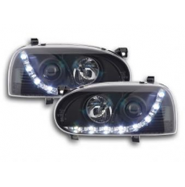 Faros Luz Diurna Vw Golf 3 Typ 1hxo 1exo Bj. 91-97 Negro Fk Automotive