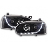 Faros Delanteros Luz Diurna Set Vw Golf 6  08- Negro Fk Automotive