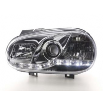 Faros Delanteros Luz Diurna Set Vw Golf 4 Modelo 1j  98-03 Cromado Fk Automotive
