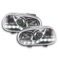 Faros Delanteros Luz Diurna Set Luz Diurna Vw Golf 4  97-03 Cromado Fk Automotive