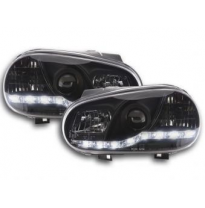 Faros Delanteros Luz Diurna Set Luz Diurna Vw Golf 4  97-03 Negro Fk Automotive