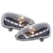 Faros Delanteros Luz Diurna Set Vw Golf 5 Modelo 1k  03-08 Negro Fk Automotive