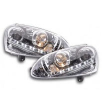 Faros Delanteros Luz Diurna Set Vw Golf 5 Modelo 1k  03-08 Cromado Fk Automotive