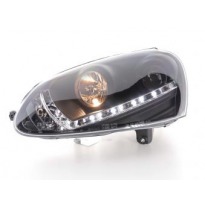 Faros Delanteros Luz Diurna Set Vw Golf 5 Modelo 1k  03-08 Negro Fk Automotive