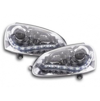 Faros Delanteros Luz Diurna Set Vw Golf 5 Modelo 1k  03-08 Cromado Fk Automotive
