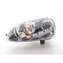 Faros Delanteros Luz Diurna Set Vw Golf 5  03-08 Cromado Fk Automotive