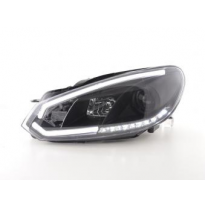 Faros Luz Diurna Con R87 Vw Golf 6 Bj. 08-12 Negro Fk Automotive