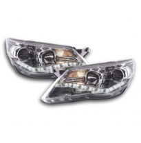 Faros Delanteros Luz Diurna Set Vw Tiguan  07-11, Cromado Fk Automotive