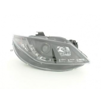 Faros Delanteros Luz Diurna Set Seat Ibiza Modelo 6j  08- Negro Fk Automotive