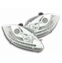Faros Delanteros Luz Diurna Set Seat Leon Modelo 1p / Altea/Toledo Modelo 5p  05- Cromado Fk Automotive