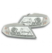 Faros Delanteros Luz Diurna Set Skoda Octavia Modelo 1z  04-08 Cromado Fk Automotive