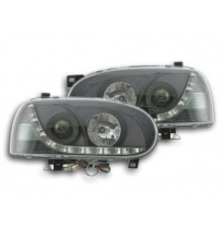 Faros Delanteros Luz Diurna Set Luz Diurna Vw Golf 3  91-97 Negro Fk Automotive