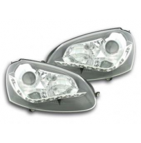 Faros Delanteros Luz Diurna Set Vw Golf 5 Modelo 1k  03-08 Negro Fk Automotive