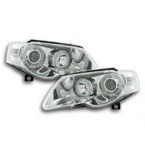 Faros Delanteros Angel Eyes Set  Vw Passat Modelo 3c  05- Cromado Fk Automotive