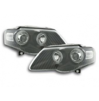 Faros Delanteros Angel Eyes Set  Vw Passat Modelo 3c  05- Negro Fk Automotive