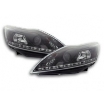 Faros Delanteros Luz Diurna Set Ford Focus 3/5-Ptas.  08- Negro Fk Automotive