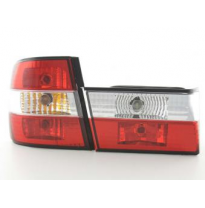 Kit De Pilotos Traseros Para Bmw Serie 5 Sedan Modelo E34  88-94 Color Claro Rojo Fk Automotive