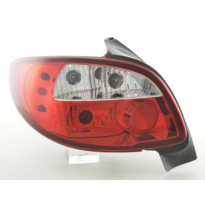 Kit De Pilotos Traseros Para Peugeot 206 Modelo 2***  98-05 Color Claro Rojo Fk Automotive
