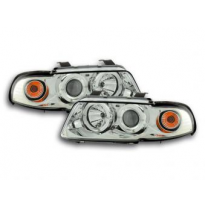 Faros Delanteros Set Angel Eyes Audi A4 Modelo B5  99-01 Cromado Fk Automotive