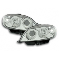 Faros Delanteros Set Angel Eyes Citroen Saxo  00-02 Cromado Fk Automotive