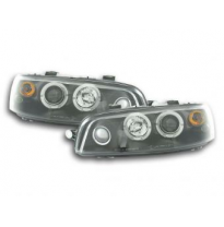 Faros Delanteros Set Angel Eyes Fiat Punto 2 Modelo 188  99-02 Negro Fk Automotive