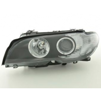 Faro De Recambio Lado Izquierdo Para Bmw Serie 3 E46 Coupe 03-06, Negro Fk Automotive