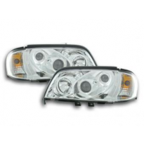 Faros Delanteros Set Angel Eyes Mercedes Benz Clase C Modelo W202 Cromado Fk Automotive