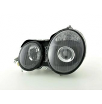 Faros Delanteros Set Angel Eyes Mercedes Benz Clase E Modelo W210 Negro Fk Automotive