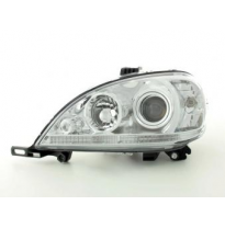 Faros Delanteros Set Angel Eyes Mercedes Benz M-Klasse Modelo W163  01-04 Cromado Fk Automotive