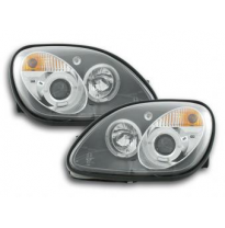 Faros Delanteros Set Angel Eyes Mercedes Benz Slk Modelo R170  96-02 Negro Fk Automotive